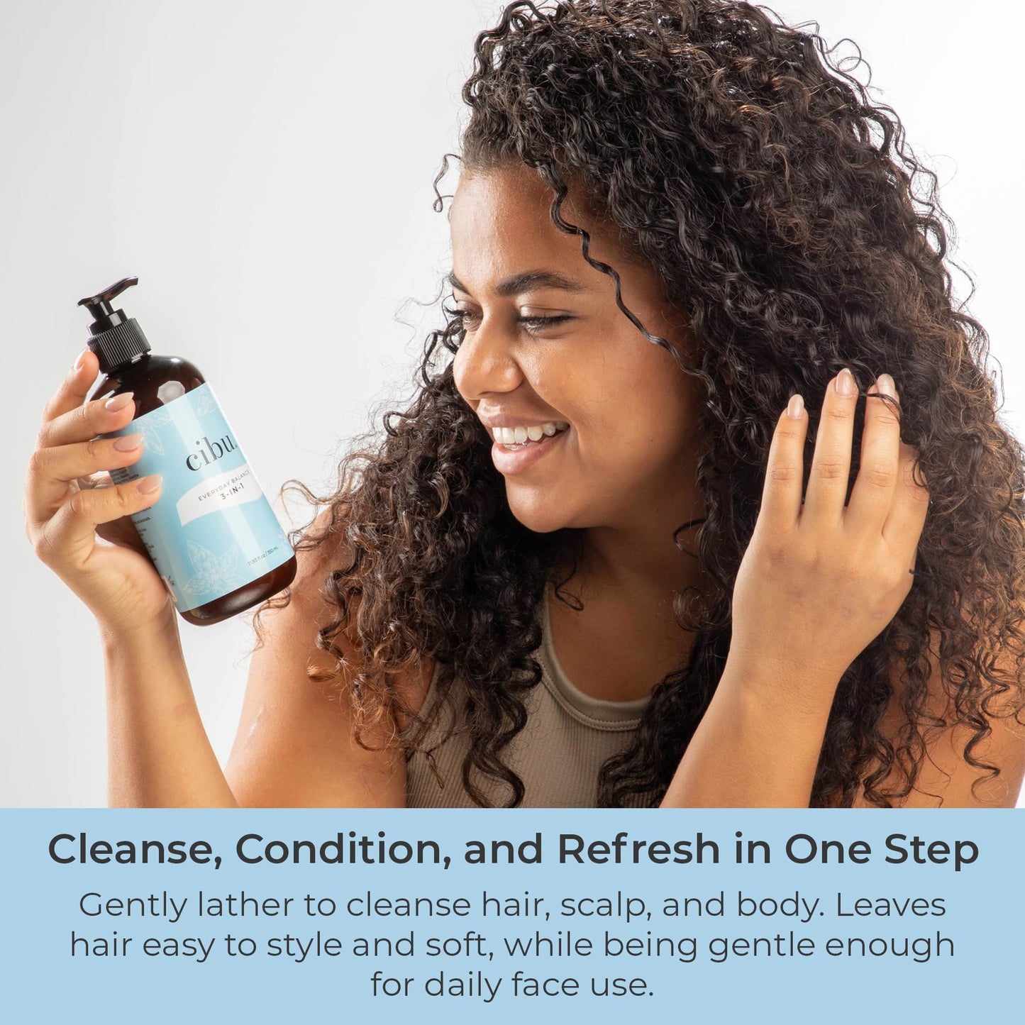 CIBU Shampoo, Conditioner & Body Wash 30021, 11.83 fl oz (350 ml), Sulfate-Free, Fresh Scent, For All Skin & Hair Types, Men/Women Hair, Body, Face