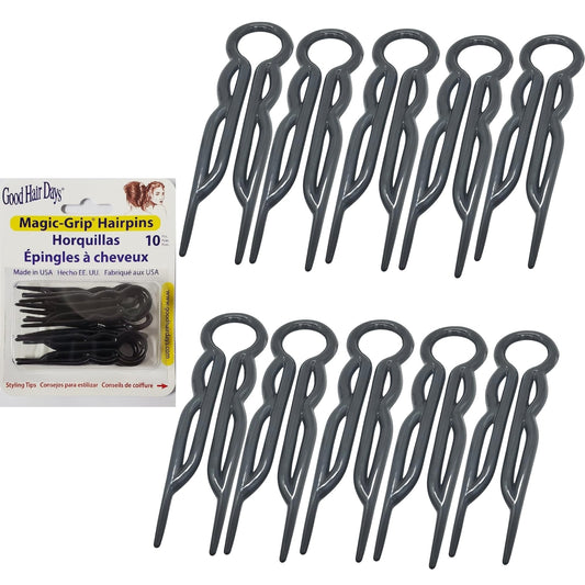 Good Hair Days Magic-Grip Hairpins - 2 1/2" U-Shaped Grip Hair Pins for Fine, Thick, Curly & Long Hair, Invisible Strong Hold Styling Accessories, Set Beauty and Personal Care Good Hair Days Default Title