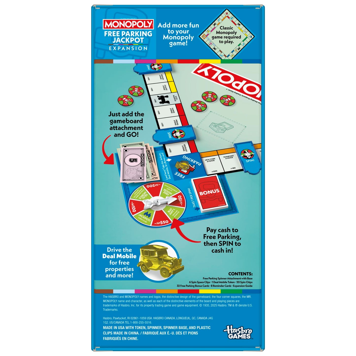 Monopoly Free Parking Jackpot Expansion | Add More Fun to Classic Monopoly Game and Play Faster | Ages 8+ | 2-6 Players | 40 Mins. | Family Board…