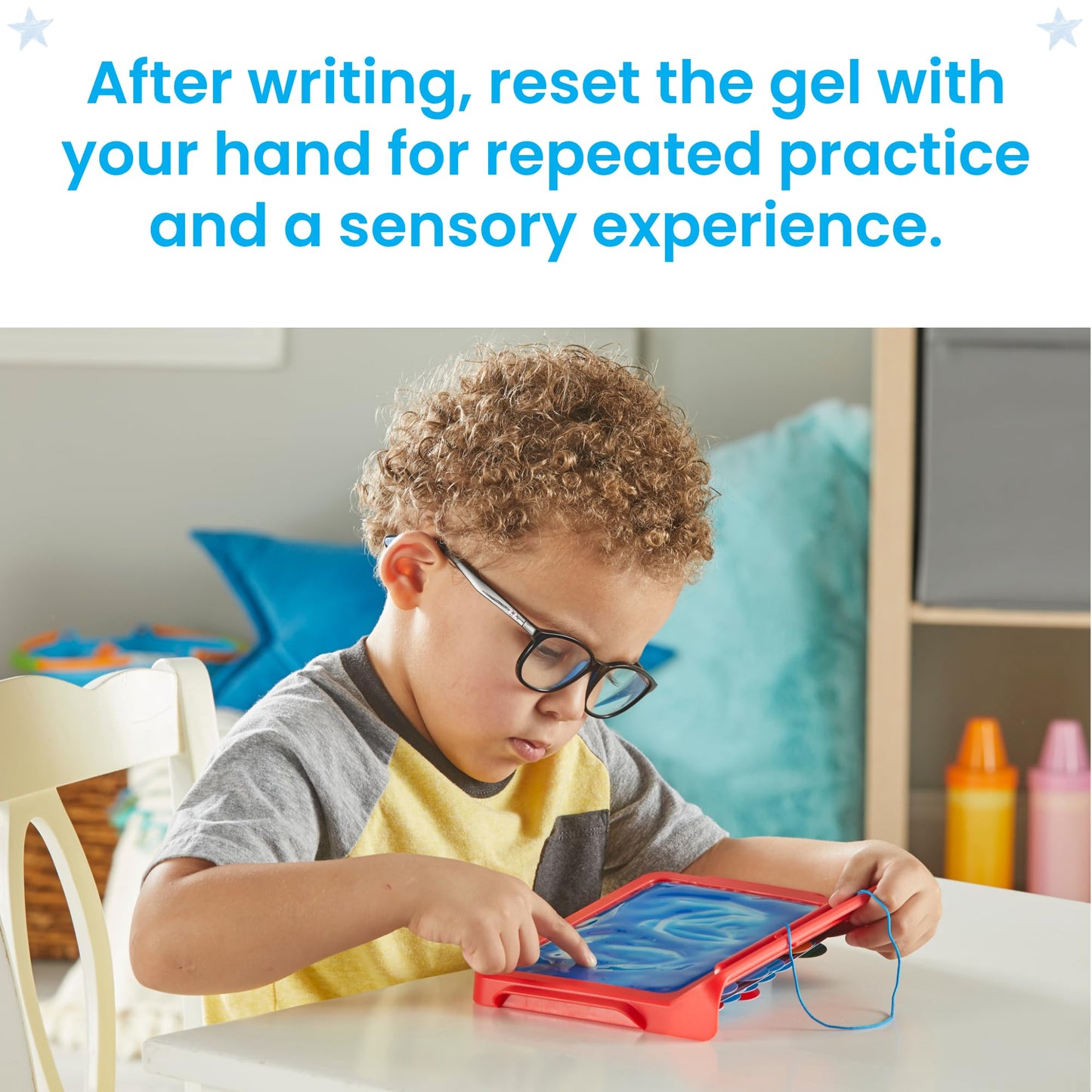 hand2mind Letter Tracing Sensory Pad – Reusable Handwriting Practice Board for Kids Ages 3-5, Montessori Alphabet Preschool Learning Toy