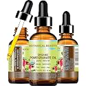 Botanical Beauty Organic POMEGRANATE OIL 100% Pure Natural Virgin Unrefined Cold-Pressed Carrier Oil 0.5 Fl oz 15 ml for Face, Skin, Body, Hair, Lip