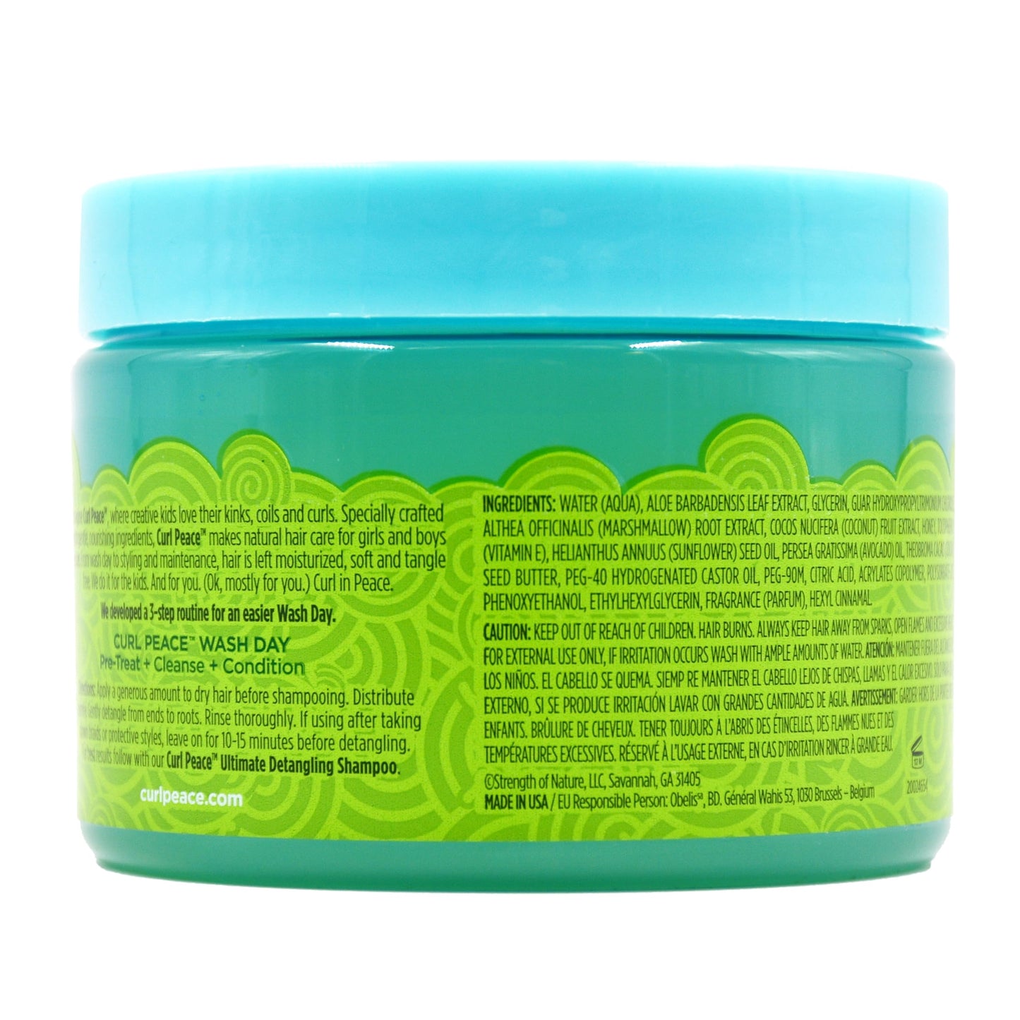 Just For Me Curl Peace Tender Head Detangling Treatment - Rinses Away Knots, Pre-Wash, Post-Styling, Contains No Parabens, Sulfates, Mineral Oil