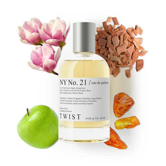 Twist NY No. 21 - Inspired by Be Delicious Donna K. New York, Long-Lasting Perfume for Women, Vegan, Clean Ingredients, Cucumber & Grapefruit - Spray Beauty & Personal Care HOUSE OF TWIST
