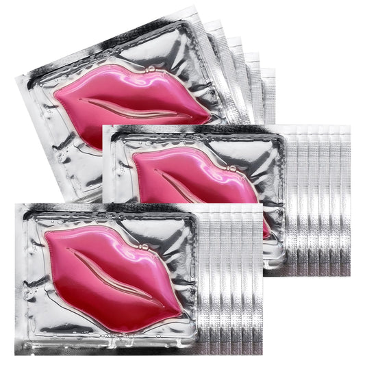 NIYET 30 pieces of Moisturizing Collagen Crystal Lip Mask - Anti-Ageing & Anti Chapped, Reduce lip Wrinkles, Fade Lip Color, Make Skin Smooth (Pink)