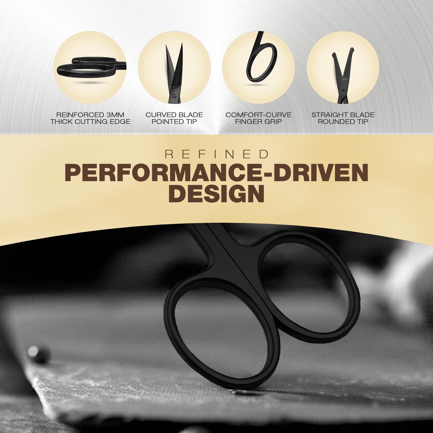 Utopia Care Eyebrow Scissors, Professional Stainless Steel Small Shears for Men and Women, Nose Hair Scissors for Grooming Mustache, Beard, Eyelashes Beauty and Personal Care Utopia Care