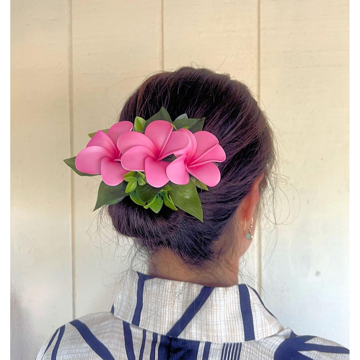 Welcome to the Islands Hawaii Hair Clip Foam Flower Cluster Plumeria Pink, 4.5" x 7" (1 Count, Adults Unisex)