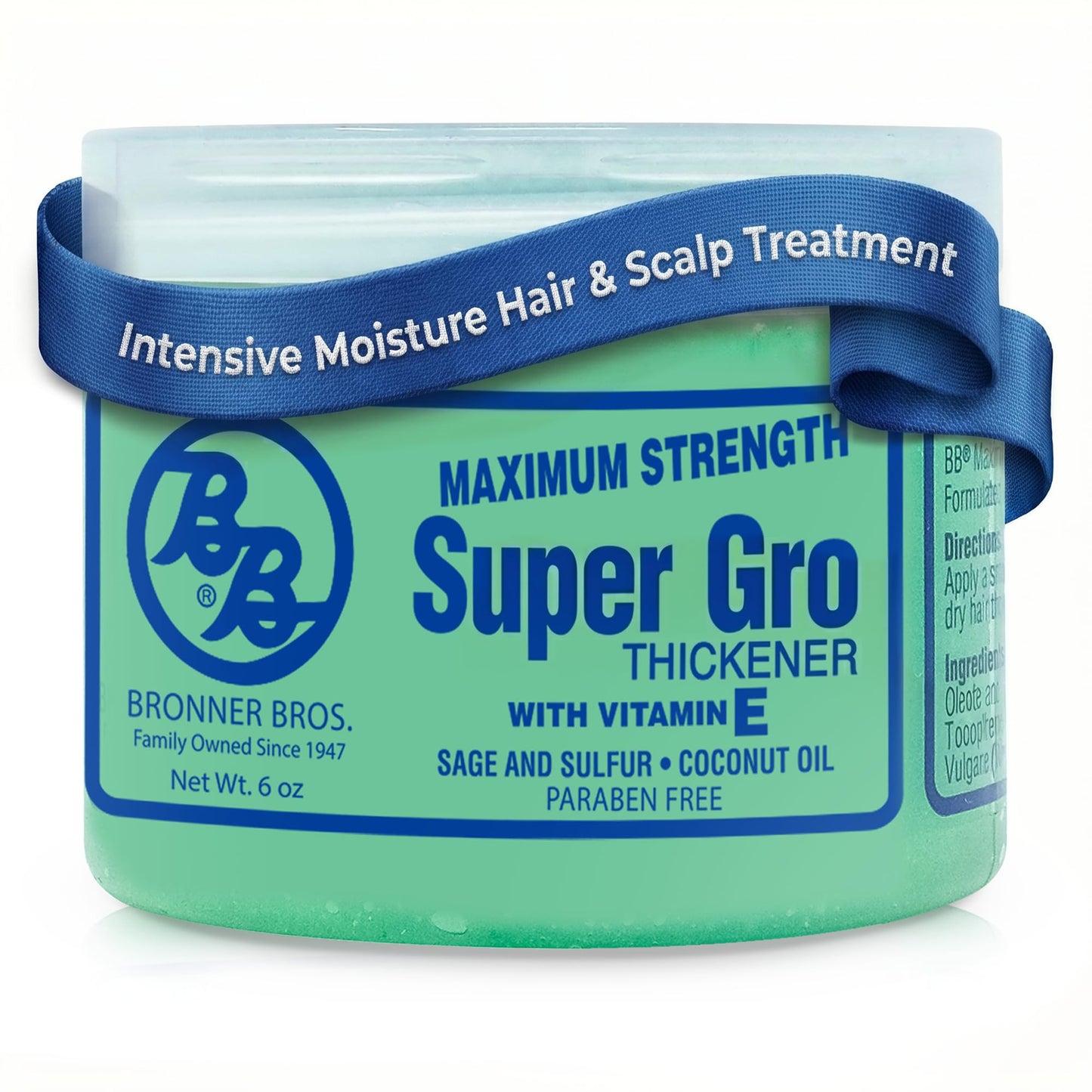 Bronner Bros BB Super Gro Max - Maximum Strength Hair Dress & Scalp Treatment, Moisturizing Grease for Dry Scalp & Breakage Support, With Coconut Oil Beauty and Personal Care Bronner Bros