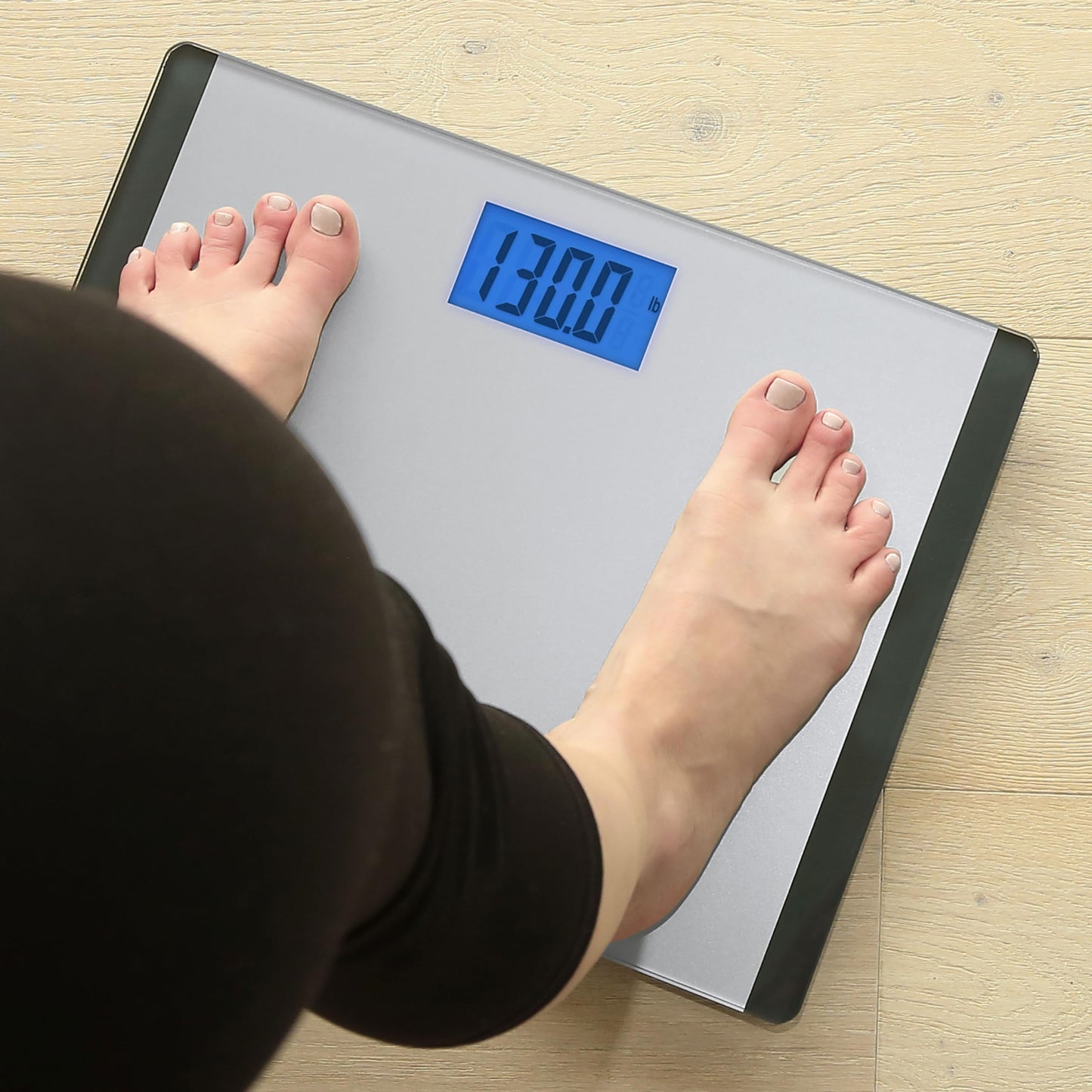 Escali Detecto D119 Low Profile Extra Wide Body Weight Bathroom Scale, Digital LCD Display, 440lb Capacity, 1 Count (Pack of 1), 16" L x 12" W x 1"…