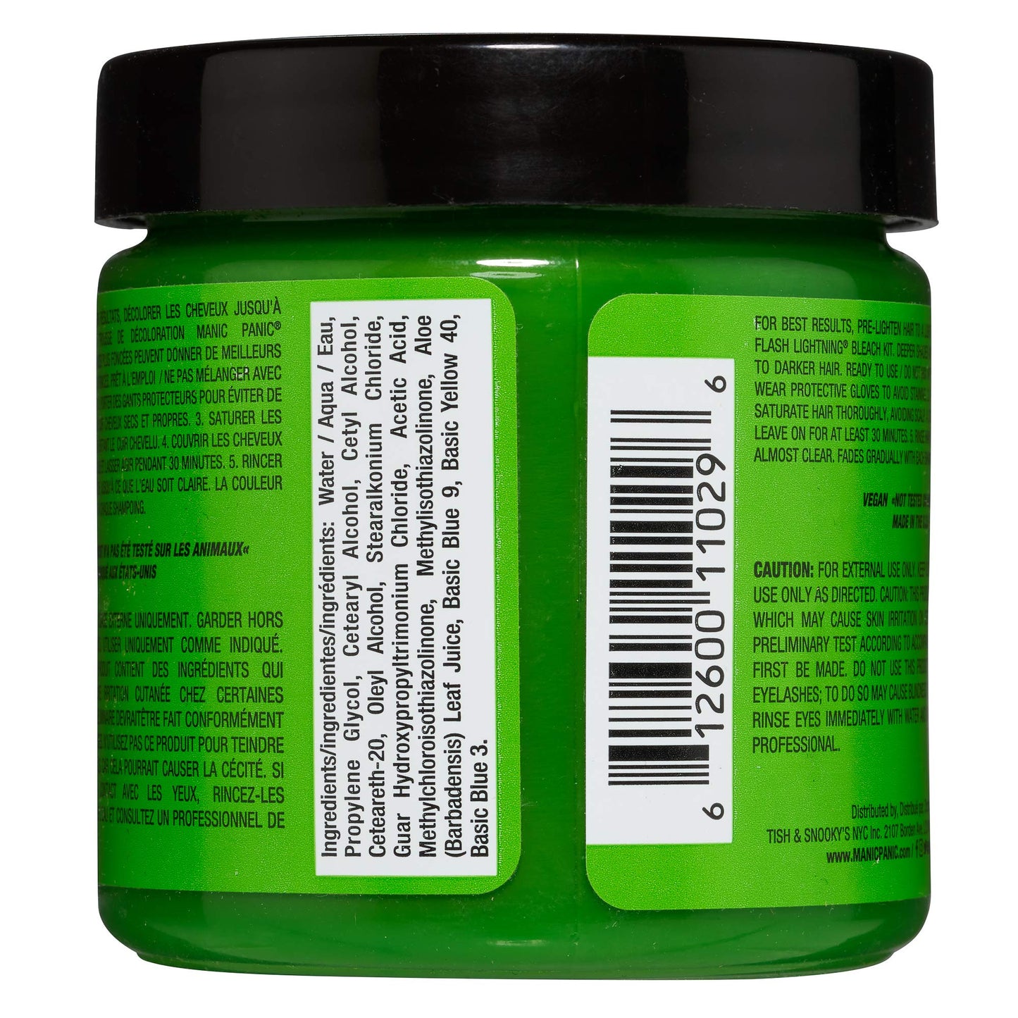 MANIC PANIC Classic Electric Lizard Semi Permanent Hair Color - Bright Neon Green Hair Dye for Women & Men That Lasts 4-6 Weeks - Vegan, Ammonia