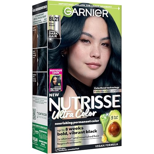 Garnier Nutrisse Ultra Color Hair Color, Permanent Hair Dye for Up to 8 Weeks of Bold, Vibrant, Fade-Resistant Results, Vegan & Cruelty-Free, BL21