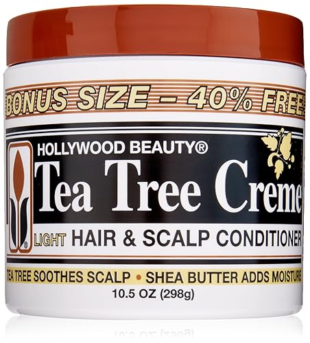 Hollywood Beauty Tea Tree Creme Hair and Scalp Conditioner, White , 10.5 Ounce