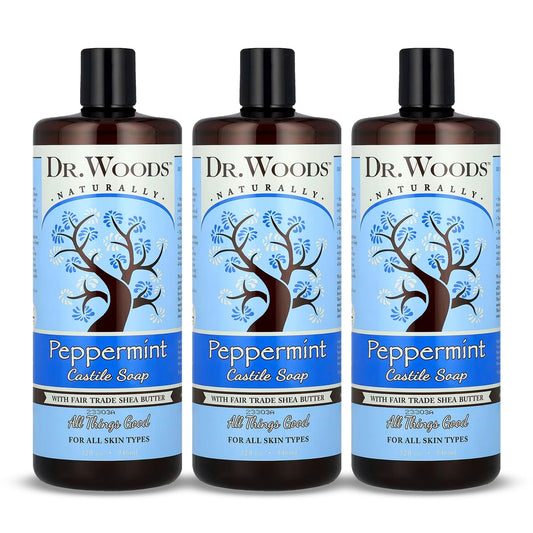 Dr. Woods Peppermint Liquid Castile Soap- Castile Soap with Pure Peppermint Oil, Body Wash for Men and Women, Organic Shea Butter, Natural Cleaner Beauty & Personal Care Dr. Woods