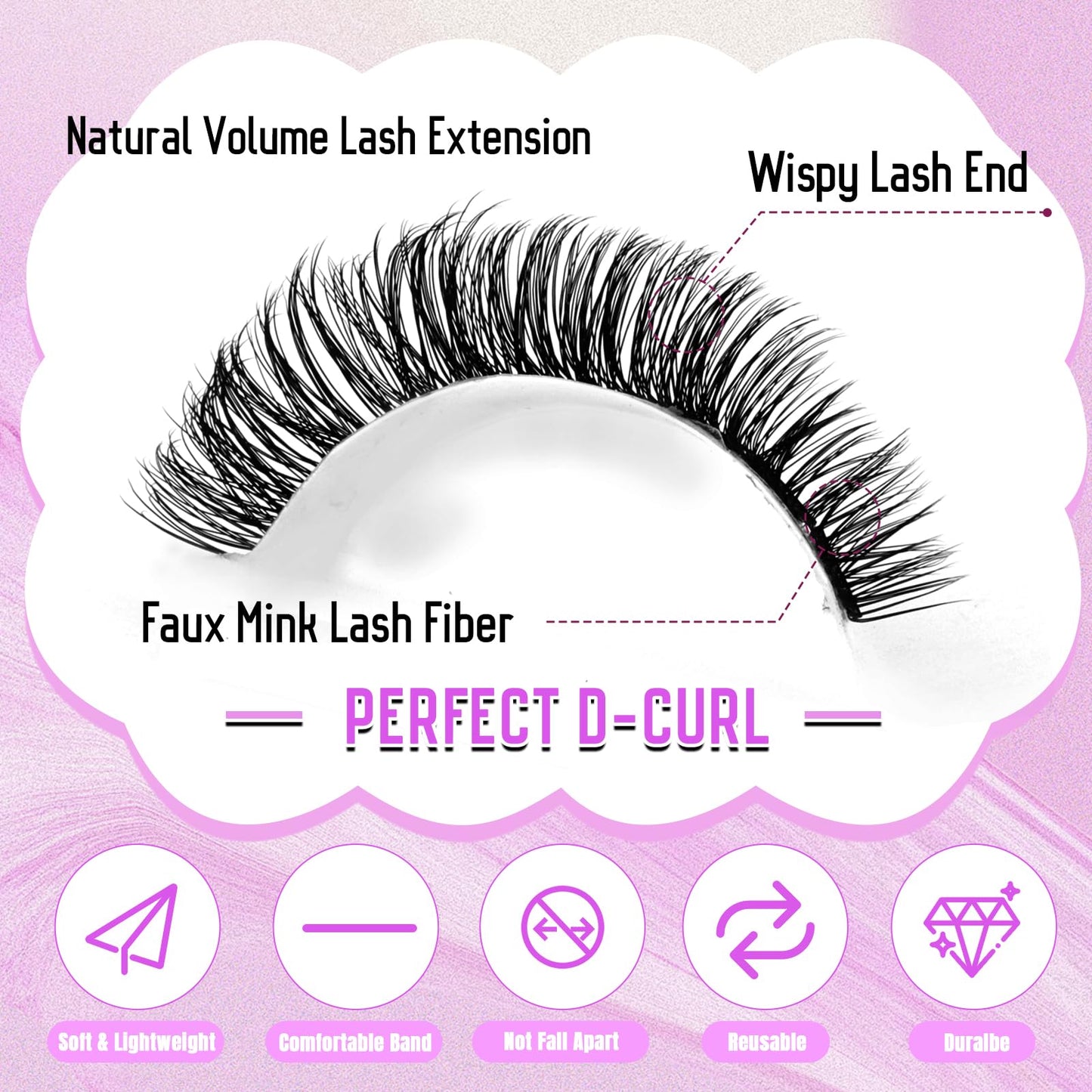 WENDY LASHES Lash Clusters 336PCS Fluffy Cluster Lashes Extensions, Natural D-Curly Eyelash Extension, Reusable Artificial Eyelashes 10-18mm DIY Lash Beauty and Personal Care WENDY LASHES