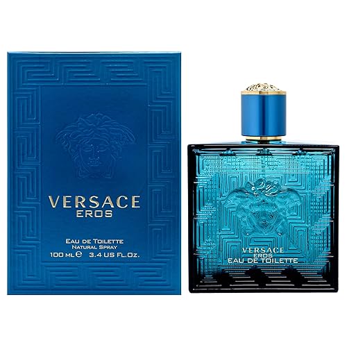 Versace Eros Eau de Toilette Spray for Men, 3.4 Fl Oz