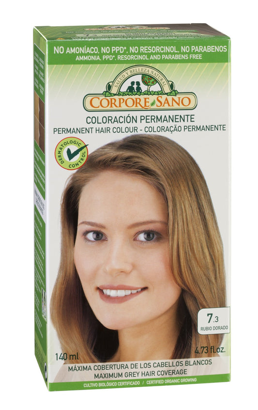 Corpore Sano Permanent Hair Color (Does Not Contain: PPD. AMMONIA, RESORCINOL, PARABENS. (~ 7.3 Golden Blonde) Beauty & Personal Care Corpore Sano