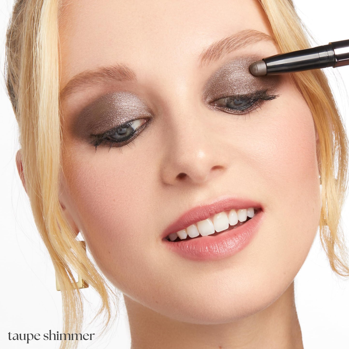 Julep Eyeshadow 101 Crème-to-Powder Waterproof Eyeshadow Stick Duo - Long-Lasting, Crease-Proof, Easy Apply with Built-in Smudger -Taupe Shimmer