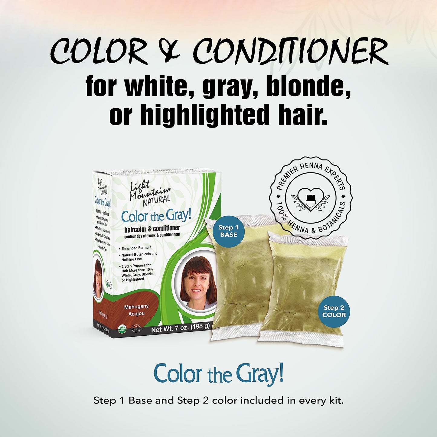 LIGHT MOUNTAIN Organic Color The Gray Mahogany, 7 OZ