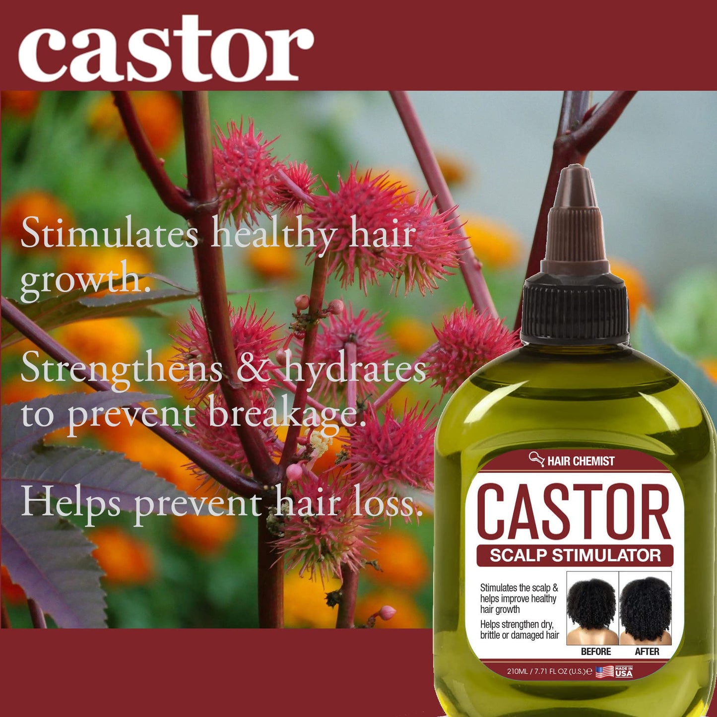 Hair Chemist Pro-Growth Castor Oil Scalp Stimulator 7.1 oz.