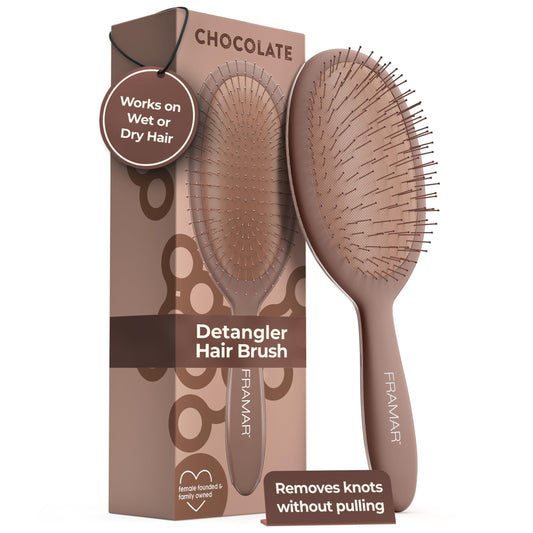 FRAMAR Chocolate Hair Brush Detangler - Wet Hair Brushes For Women, Womens Hair Brush, Hair Accessories, Hairbrush For Women, Cepillos Para Cabello Beauty and Personal Care FRAMAR Default Title