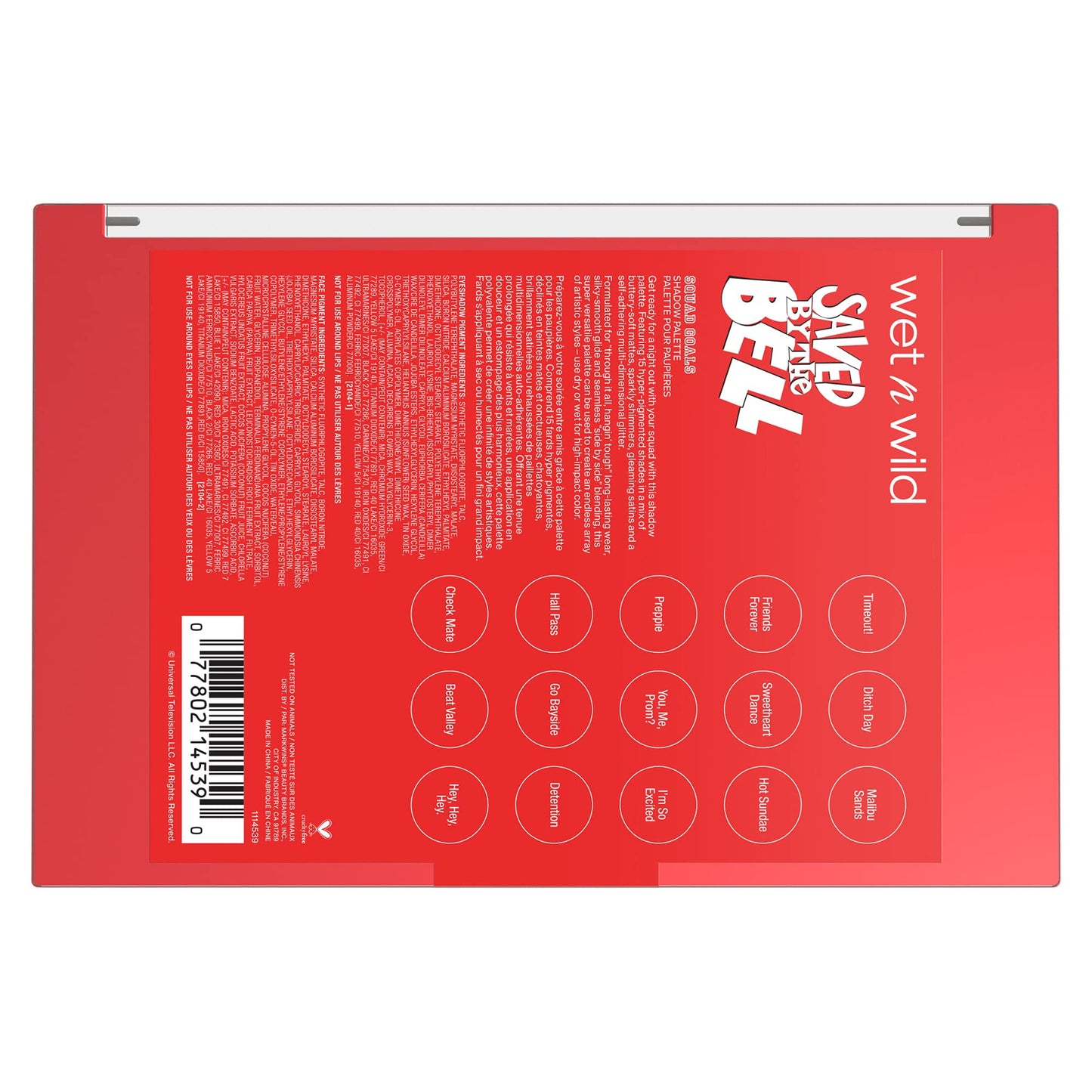 wet n wild Saved By The Bell Squad Goals Shadow Palette, Blendable Makeup Pigments, Shimmer, Matte, Sparkle Finishes,1114539