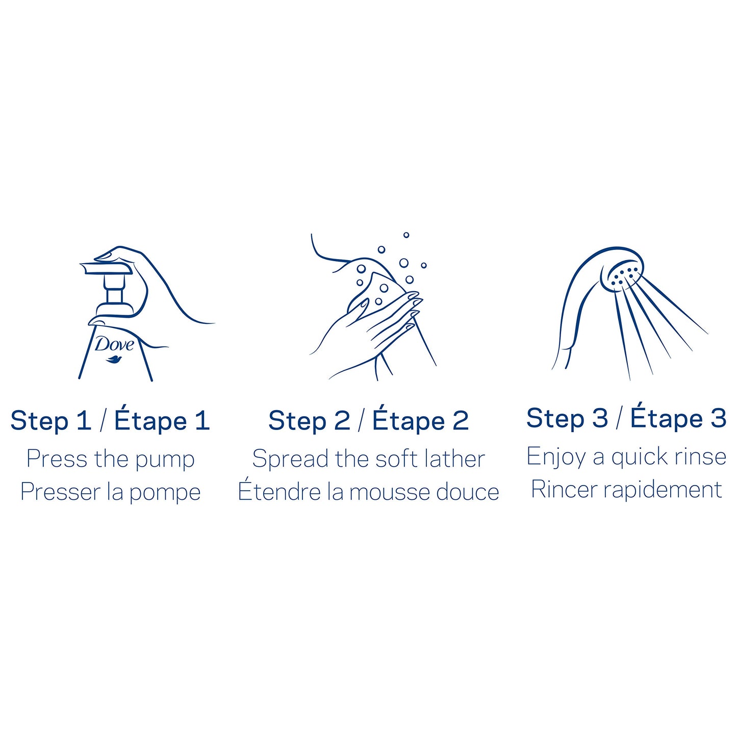 Dove Shower Foam Deep Moisture Foaming Body Wash, 13.5 Fl Oz (Pack of 4)