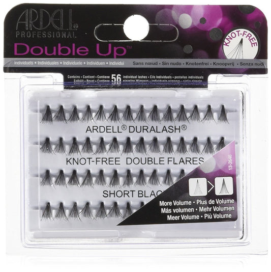 Ardell Double Individuals Knot Free Double Flares Black Short (6 Pack)