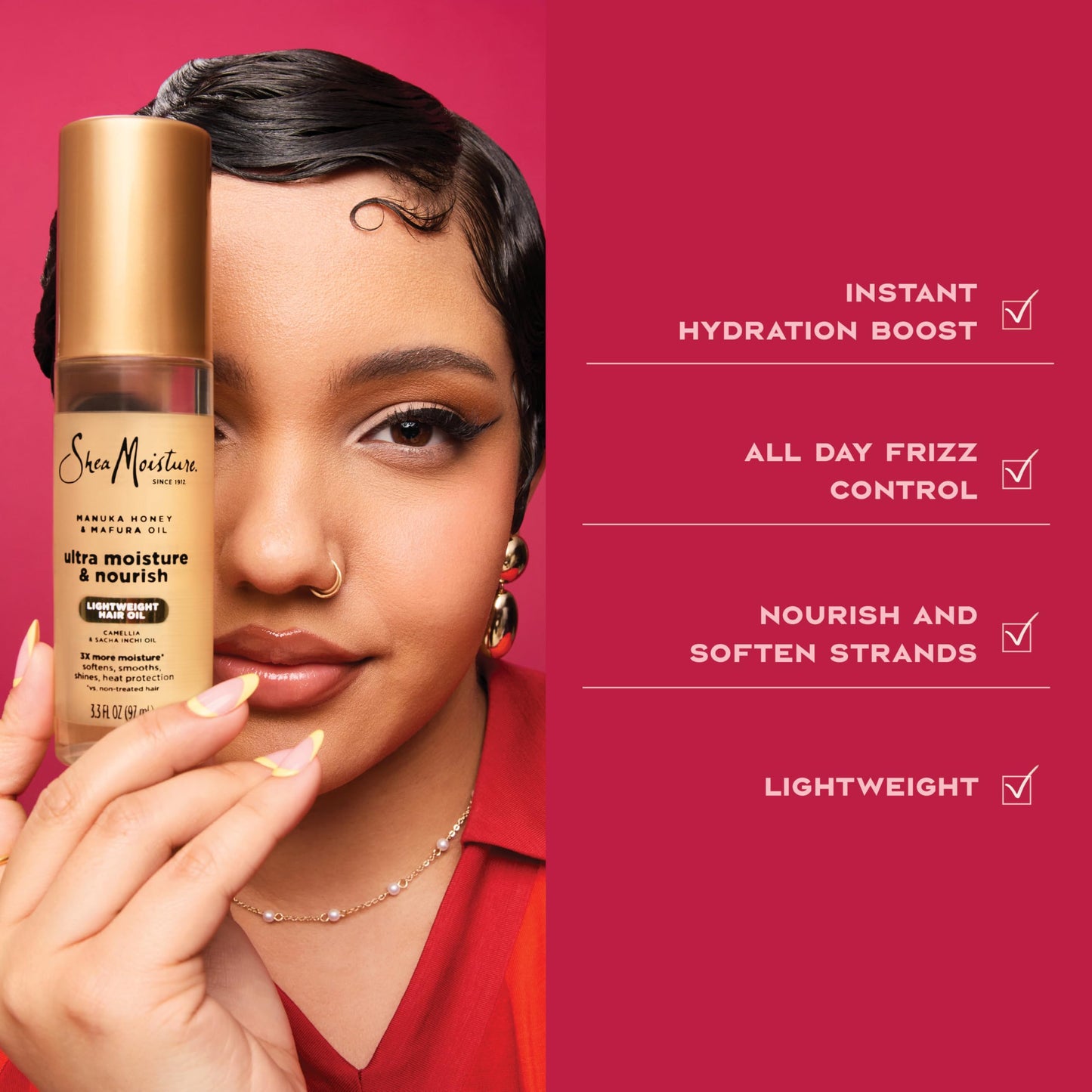 Shea Moisture Ultra Nourishing Manuka Honey & Mafura Oil Manuka Honey & Mafura Oil Instantly Hydrates And Smooths Hair 3.3 Fl Oz