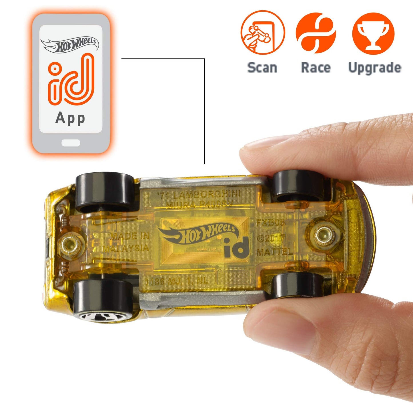 Hot Wheels id '71 Lamborghini Miura P400 SV (Factory Fresh), Multicolor