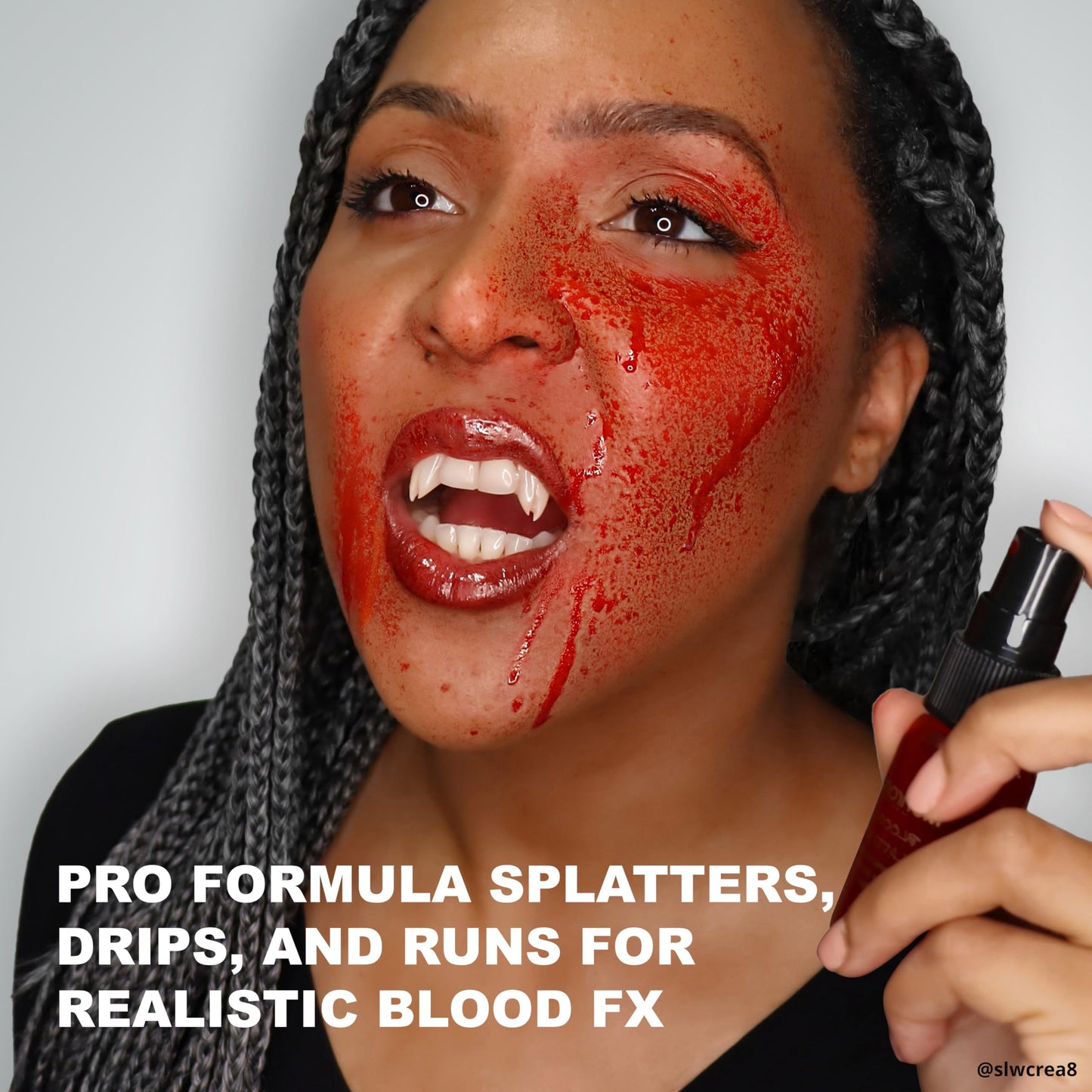 Mehron Makeup Blood Splatter | Professional Fake Spray Blood | Performance, Halloween, Face Paint, Costumes, & Special FX 1 fl oz (30 ml) | Made in