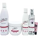 JAS Retain Port Treatment with Keratin + Collagen Shampoo, Mask, Leave in Cream 8 fl oz and Styling Serum with Vitamin E 5 fl oz "Free Starry Sexy