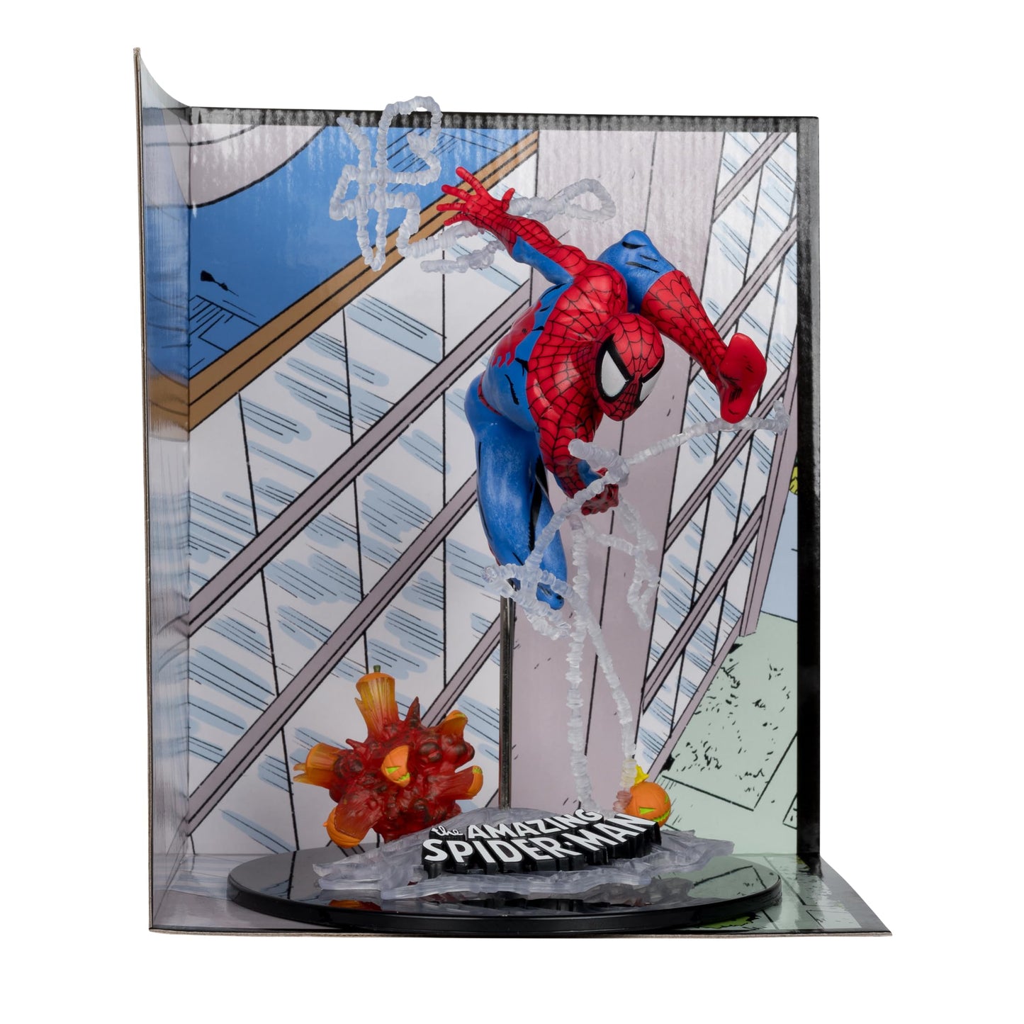 McFarlane Toys - Marvel Spider-Man 1:10th Scale Collectible with Scene (The Amazing Spider-Man #302)