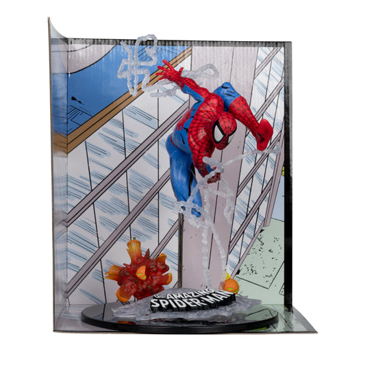 McFarlane Toys - Marvel Spider-Man 1:10th Scale Collectible with Scene (The Amazing Spider-Man #302)