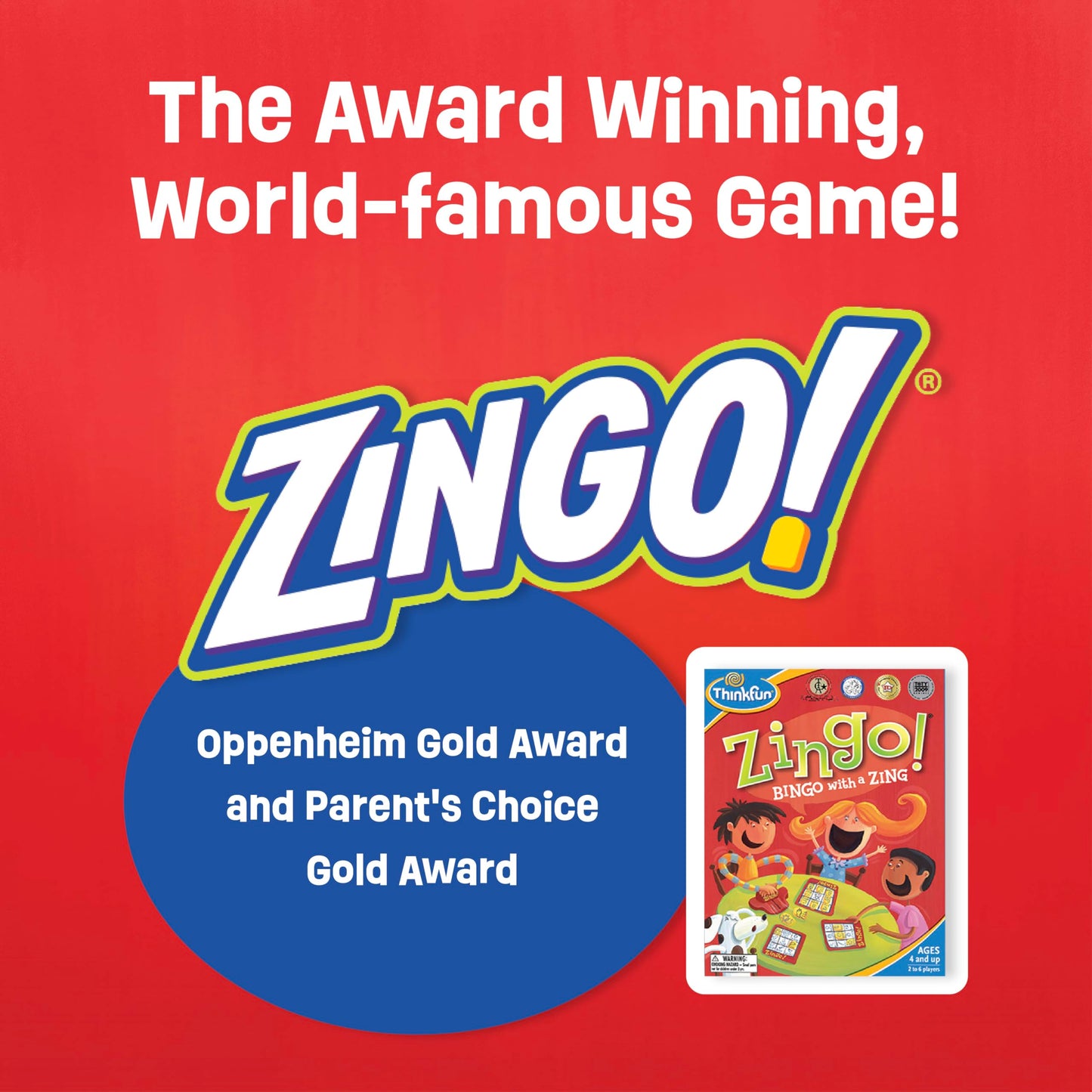ThinkFun Zingo Bingo Award Winning Preschool Game for Pre-Readers and Early Readers Age 4 and Up - One of the Most Popular Board Games for Boys and…