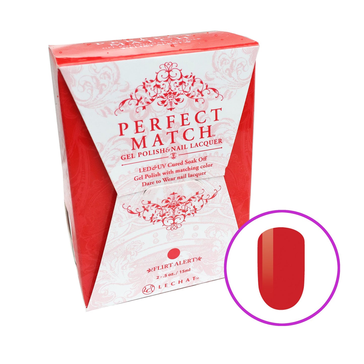 LeChat Perfect Match Gel Polish, Flirt Alert, 0.5 Ounce (PMS187) Beauty & Personal Care LECHAT