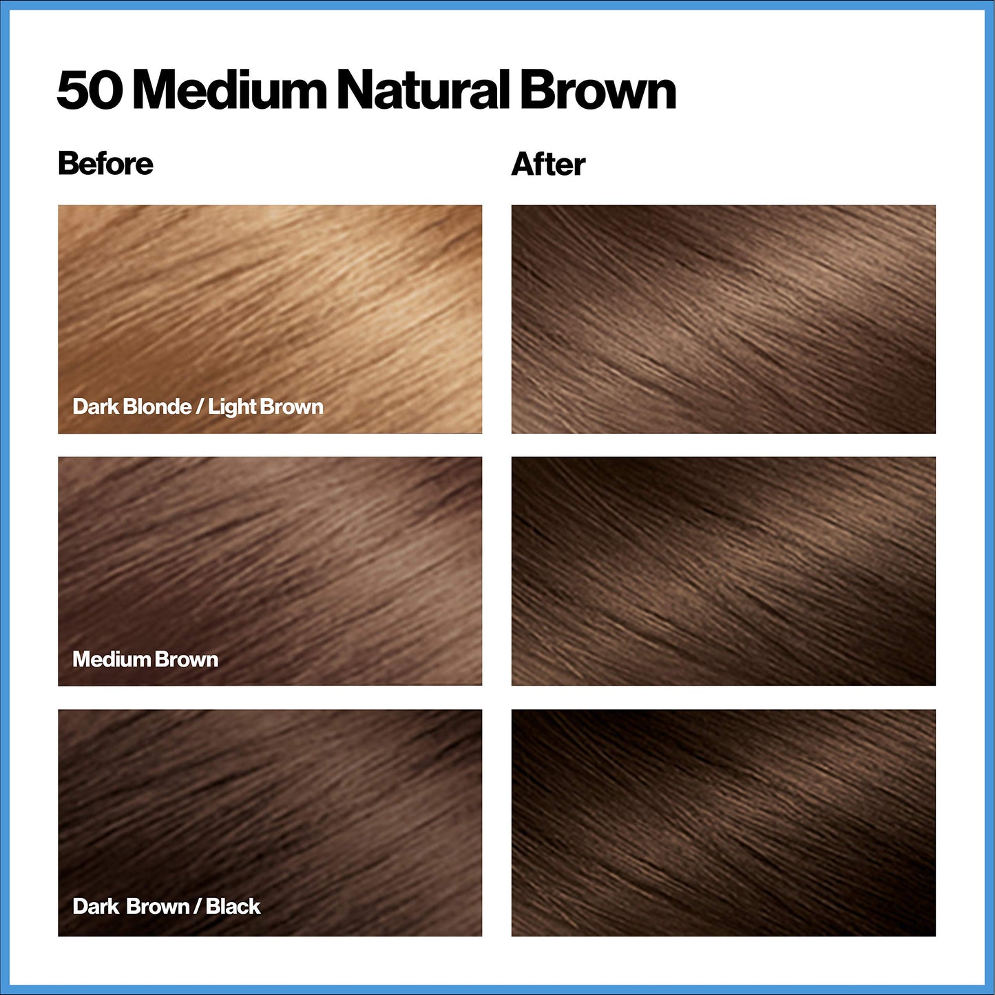 Revlon Total Color Permanent Hair Color, Clean and Vegan, 100% Gray Coverage Hair Dye, 50 Medium Natural Brown, 3.5 oz