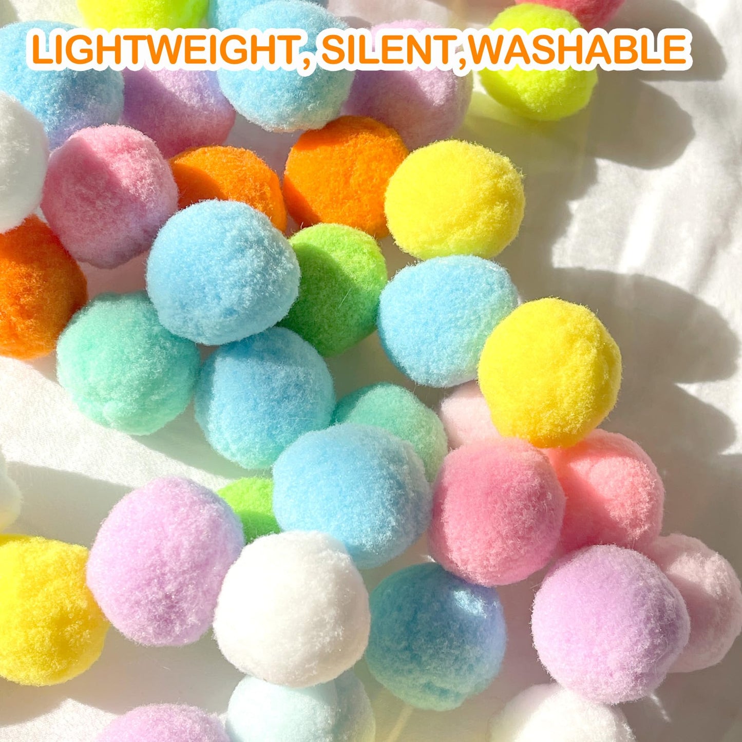 MeoHui 31pcs Cat Ball Launcher Toy – 30 Plush Balls & 1 Launcher Gun, Fun Interactive Play for Indoor Cats & Kittens