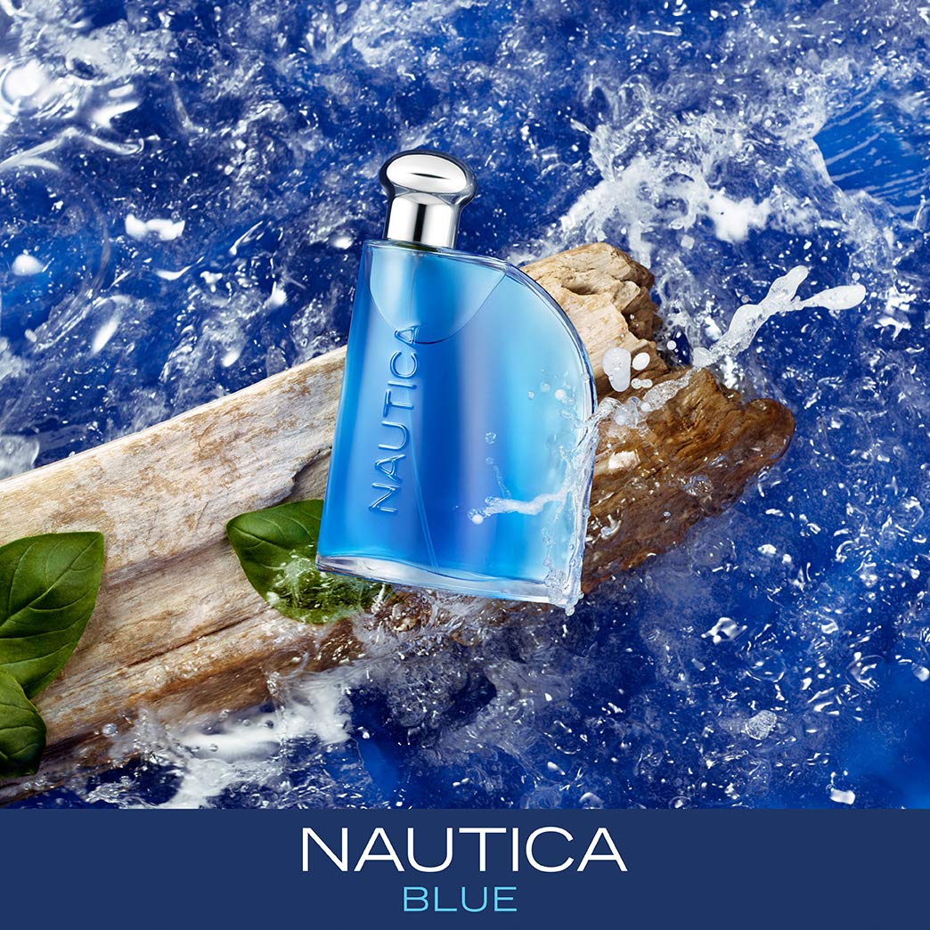 Nautica Blue Eau de Toilette 3.4 fl oz (Pack of 1), Notes of Basil, Jasmine, and Cedarwood, Men's Fragrance, Long Lasting, Everyday Fragrance, Travel Beauty and Personal Care Nautica