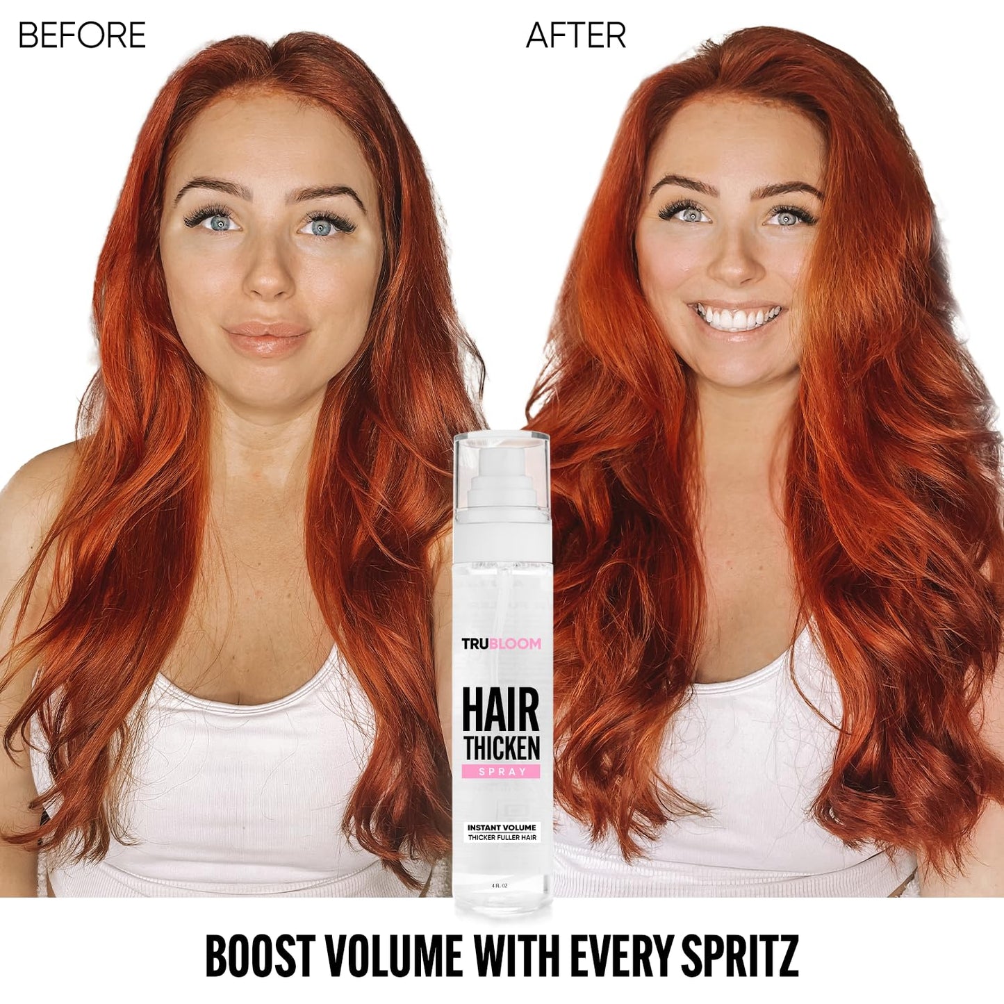Tru Bloom Hair Thickening Spray - Fuller, Thicker Hair in seconds. All Natural Hair Volume Booster. Stylist-Recommended