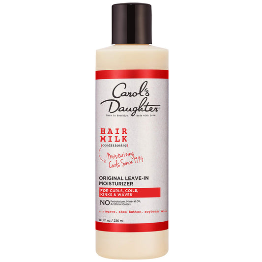 Curly Hair Products by Carol's Daughter, Hair Milk Original Leave-In Moisturizer for Curls, Coils and Waves with Agave and Shea Butter, 8 Fl Oz