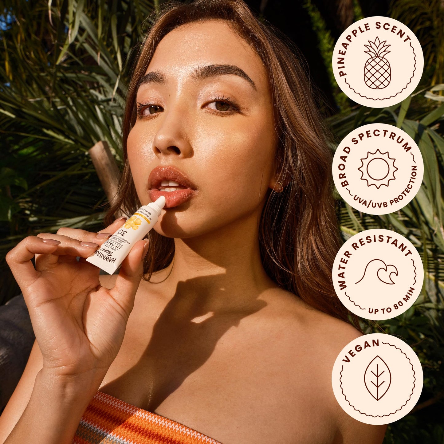 Hawaiian Tropic Lip Sunscreen SPF 30, Pineapple | SPF Lip Balm, Beach Essentials, Travel Size Sunscreen for Lips, 0.3 oz