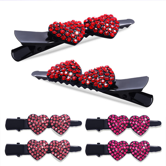 Valentine's Day Hair Clips for Women Girls lovely Heart black Hair Clips Sweet Side Bangs Barrette Hair Accessories, Gift for Valentine's Day