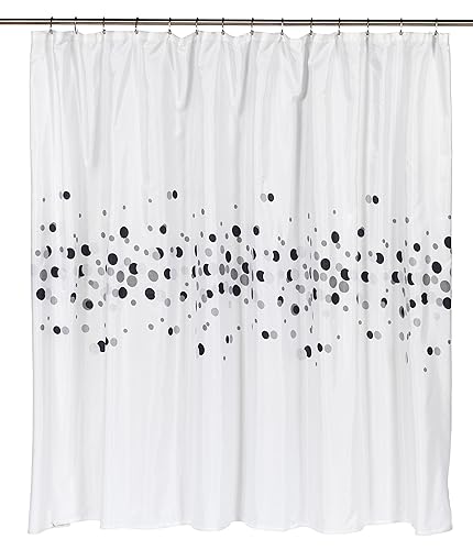 Carnation Home Fashions FSC-DO Dots Fabric Shower Curtain, Multi