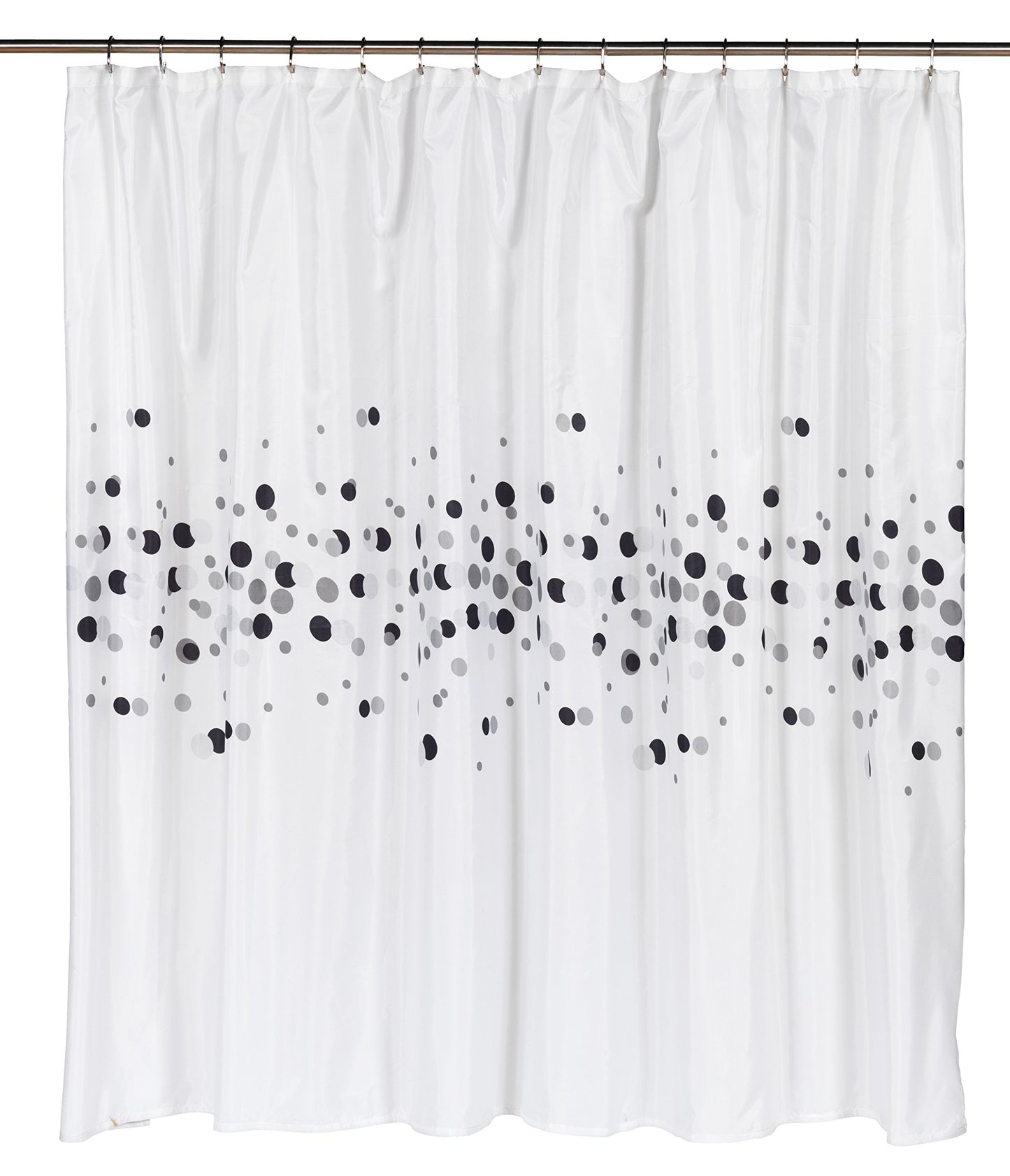 Carnation Home Fashions FSC-DO Dots Fabric Shower Curtain, Multi