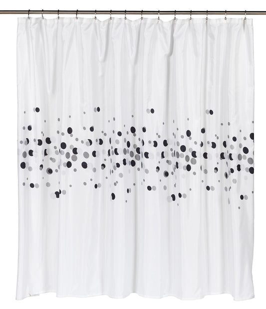 Carnation Home Fashions FSC-DO Dots Fabric Shower Curtain, Multi