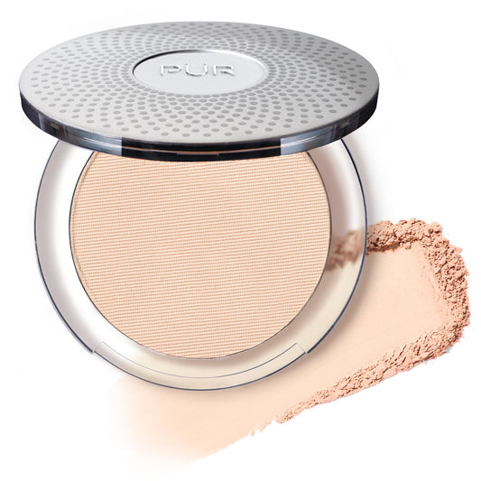 PUR Beauty 4-in-1 Pressed Mineral Makeup Powder Foundation with SPF 15 - Concealer & Finishing Compact Pressed Powder for Face - Buildable Medium