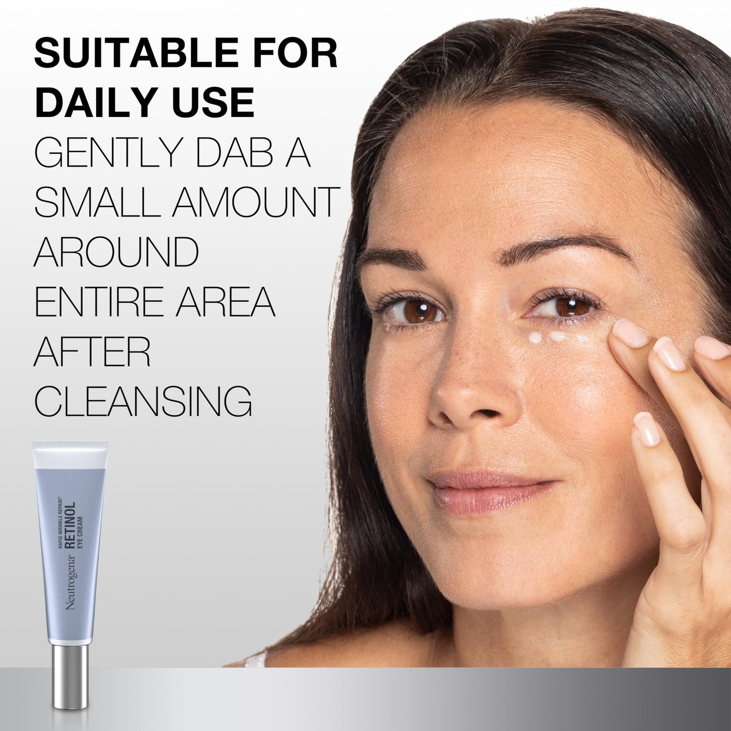 Neutrogena Rapid Wrinkle Repair Retinol Eye Cream for Dark Circles, Daily Anti-Aging Under Eye Cream with Retinol & Hyaluronic Acid to Fight Fine