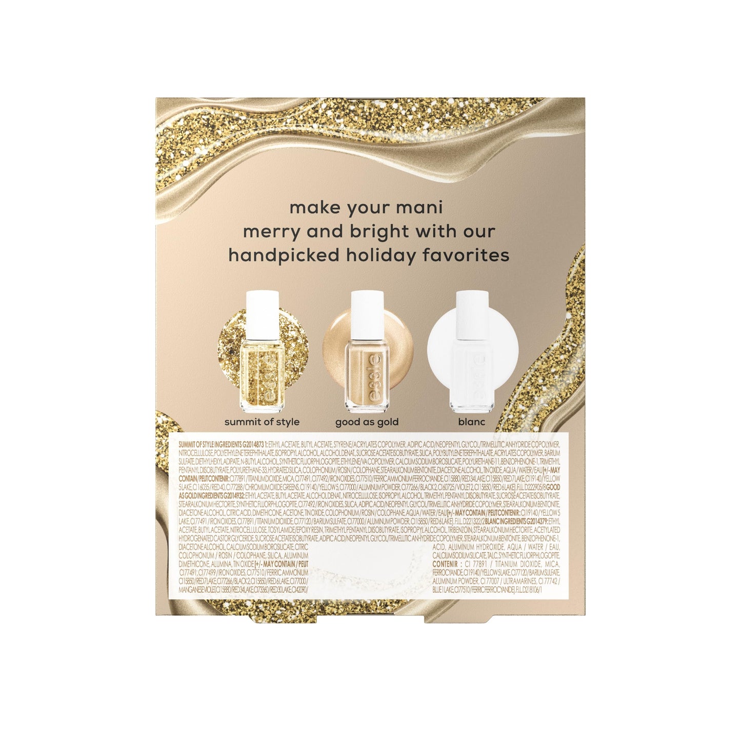 essie nail polish, vegan, holiday 3 piece gift set, 1 kit Beauty & Personal Care essie