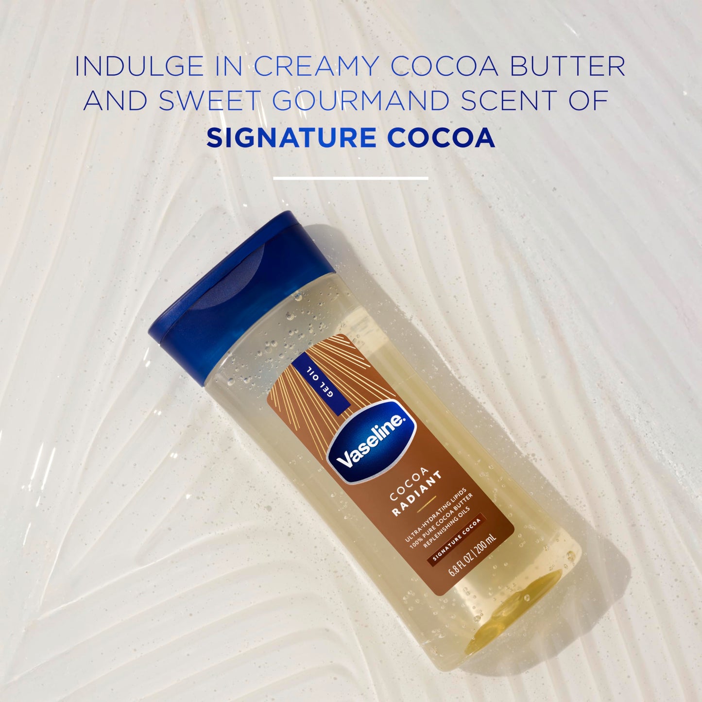 Vaseline Intensive Care Cocoa Radiant for Glowing Skin Body Gel Oil Made with Pure Cocoa Butter + Replenishing Oils 6.8 fl oz Beauty and Personal Care Vaseline