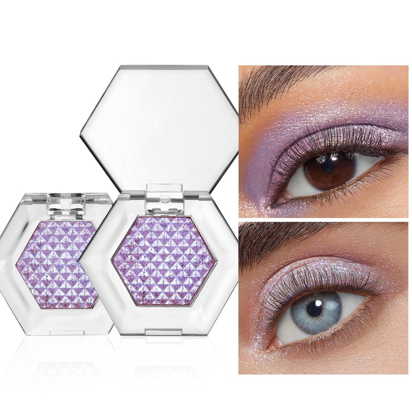 MIESCHER Glitter Eyeshadow Palette Makeup, Body Glitter Glue Gel Colorful Shimmer Sparkle Eyeshadow Long Lasting Highly Pigmented Waterproof
