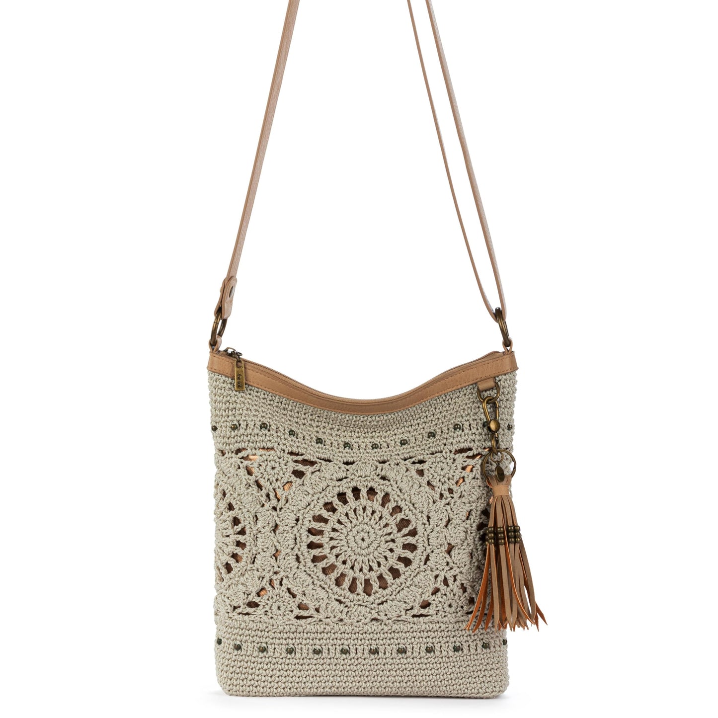 The Sak Lucia Crochet Crossbody Purse - Hand Crochet Women's Handbag for Everyday & Travel - Cross Body Bag With Zipper